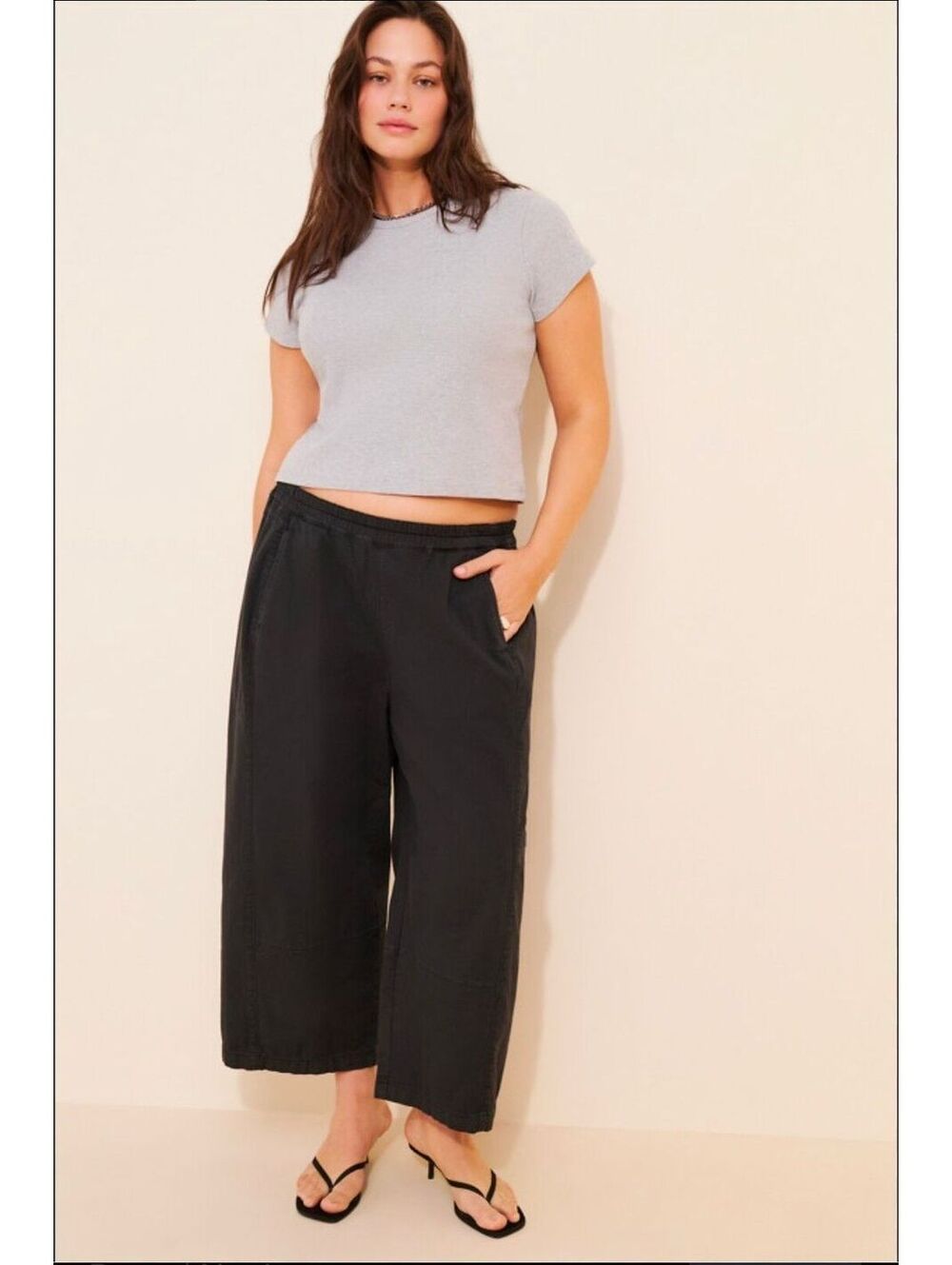 NWOT|Sz.M (17-19"Waist) |Anthro Pilcro |The Izzie Relaxed Pull-On Barrel Pants